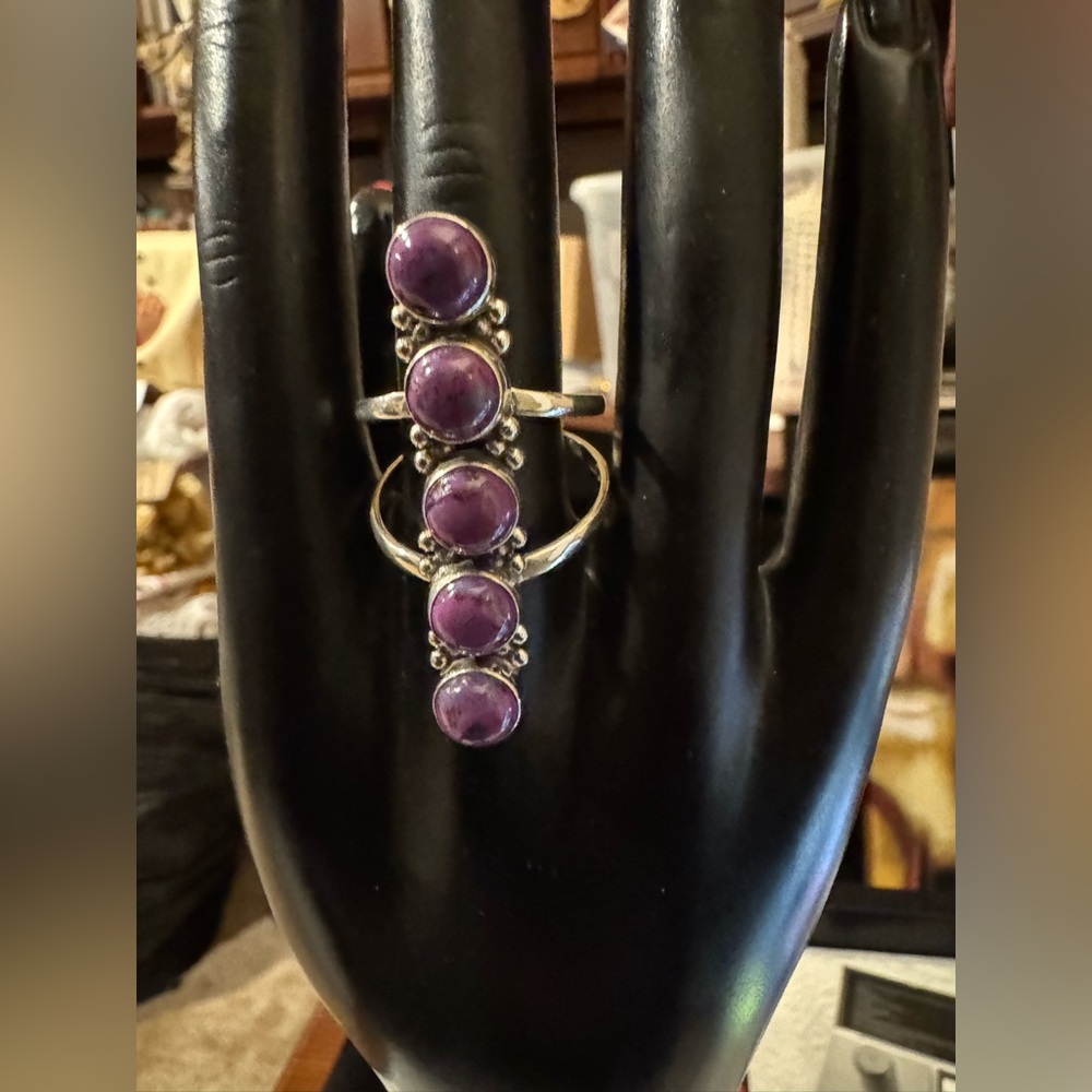 Sterling Silver Multiple Purple Mojave Turquoise Sz 11 New